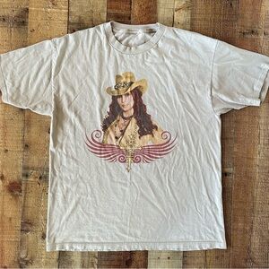 Cream Graphic CHER Living Proof farewell concert T-Shirt unisex size large